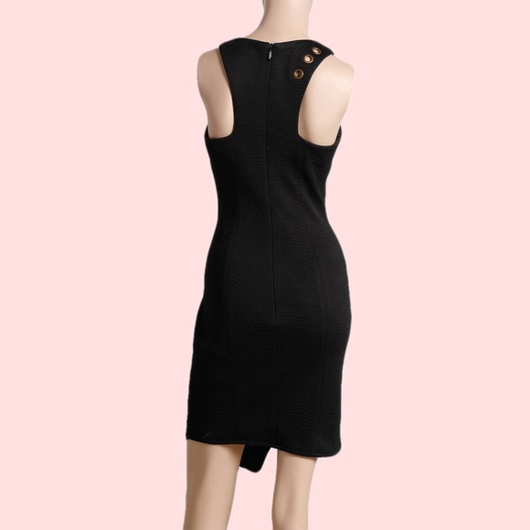 BARIANO Black Cut Out Dress with Gold Details - Picture 4 of 5
